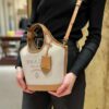 6930b5e06e68136f4d9adf3c Large Size Prada New Linen Blend Tote Bag with Leather Trim