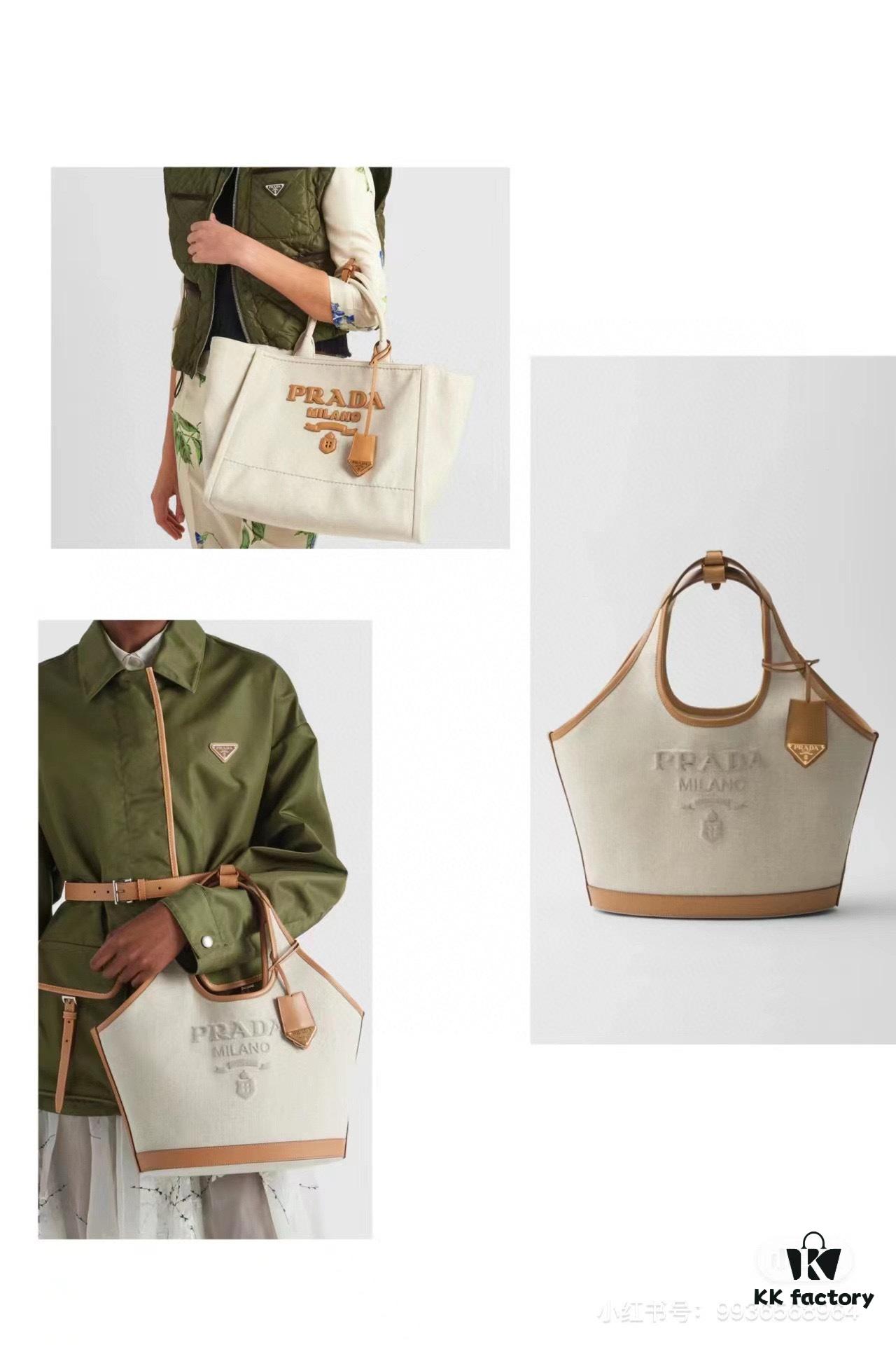 6930b5e26e68136f4d9adf43 Large Size Prada New Linen Blend Tote Bag
