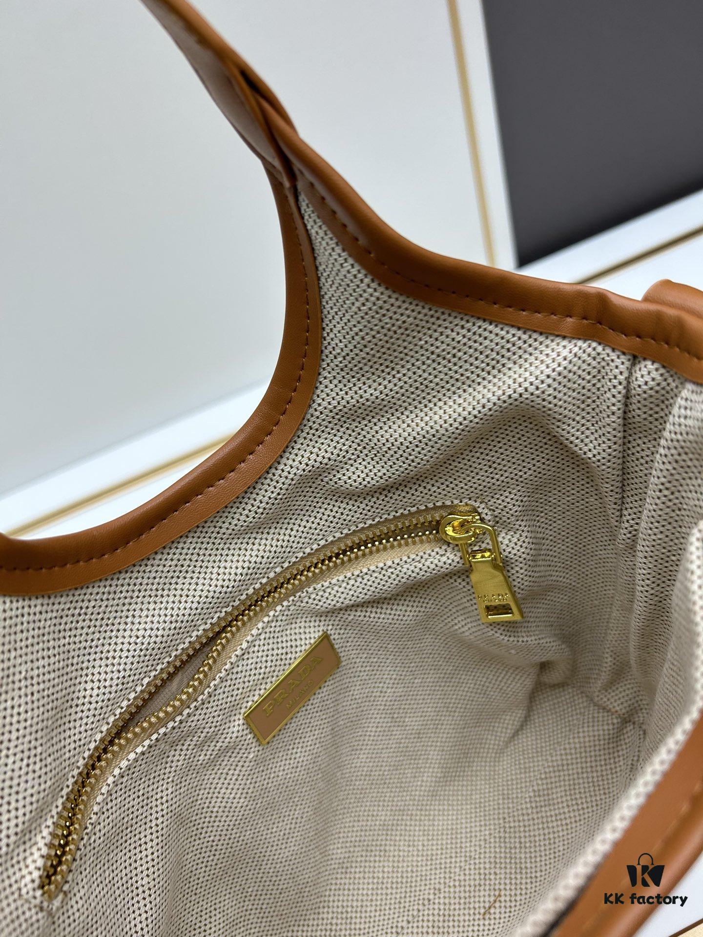 6930b5f16e68136f4d9adf59 Small Prada New Linen Tote Bag