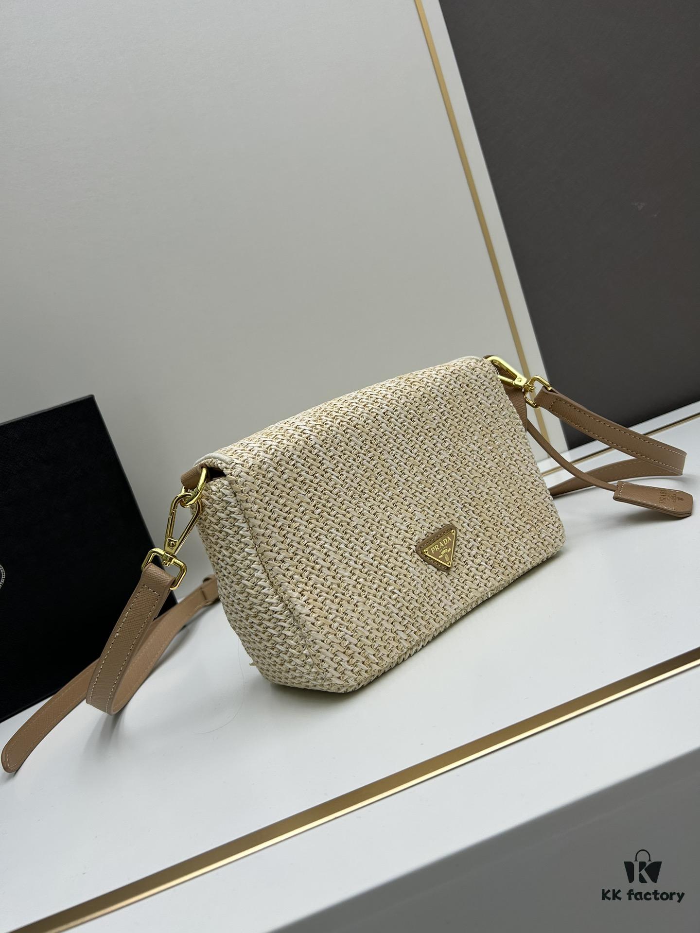 Raffia Woven Camera Bag, Model No. 2385, Box Size 20x12x8