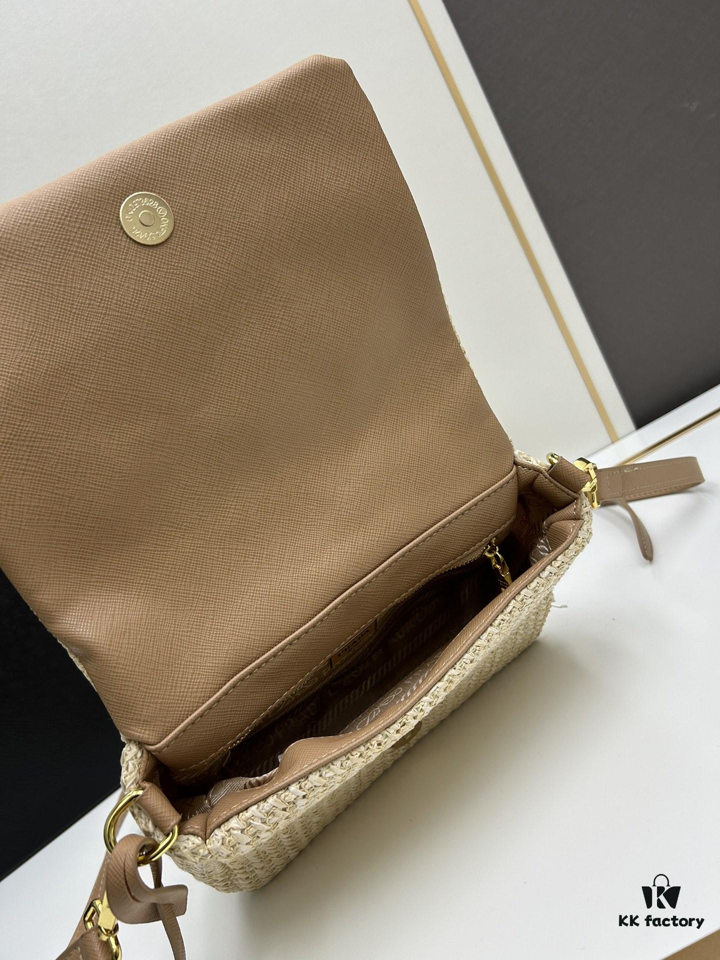 Raffia Woven Camera Bag, Model No. 2385, Box Size 20x12x8
