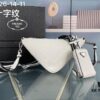 6930b6066e68136f4d9adf7b Prada 21K Tri-Fold Cross Texture Triangle Bag with Box