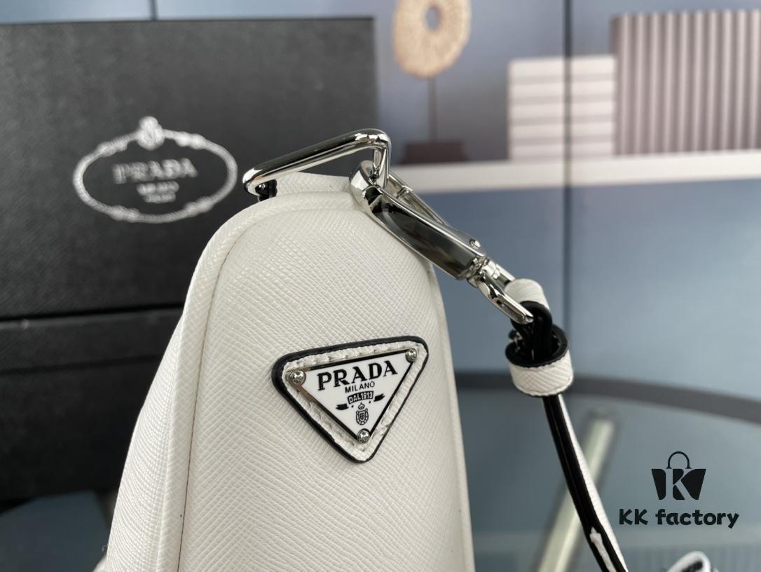 6930b60a6e68136f4d9adf81 Prada 21K Tri-Fold Cross Texture Triangle Bag with Box