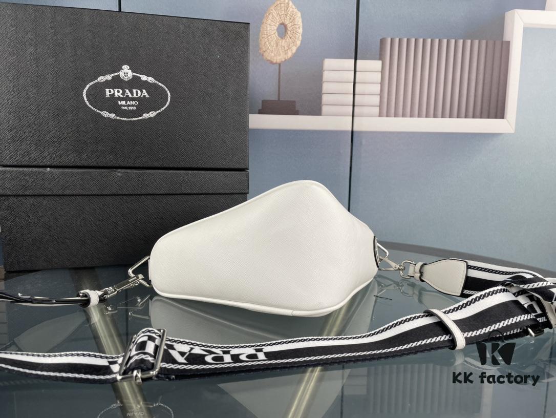 6930b60b6e68136f4d9adf87 Prada 21K Tri-Fold Cross Texture Triangle Bag with Box