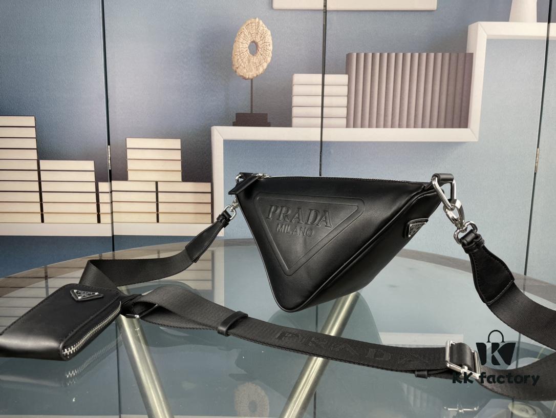 6930b60c6e68136f4d9adf88 Prada 21K Tri-Fold Triangle Bag with Box, Plain Weave