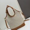 Large Size Prada New Linen Blend Tote Bag