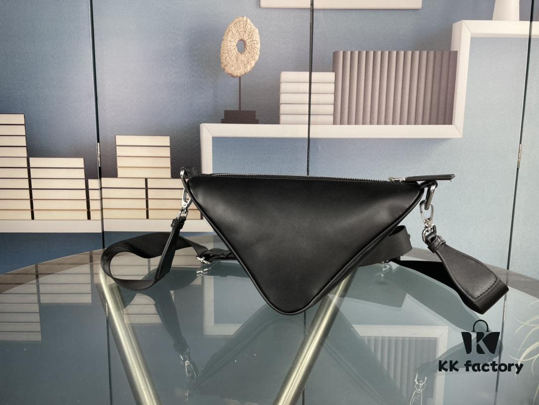 6930b60f6e68136f4d9adf8a Prada 21K Tri-Fold Triangle Bag with Box, Plain Weave