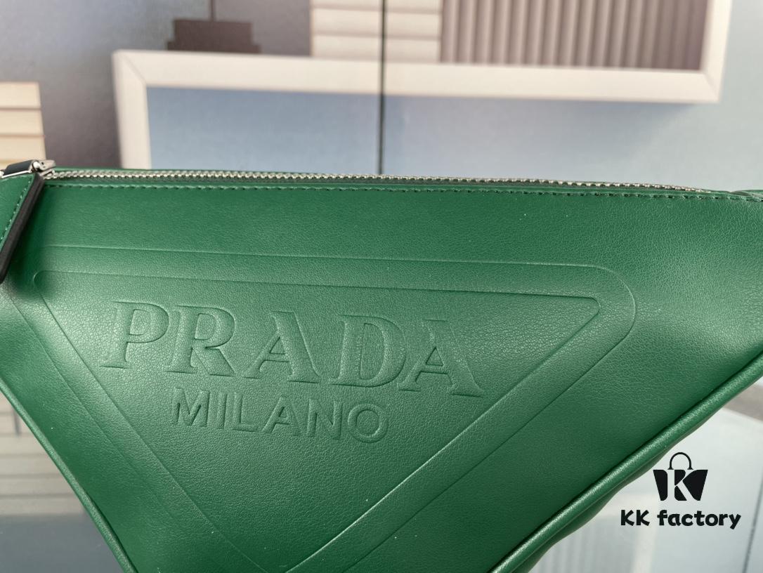 New Plain Weave Prada 21K Triple-in-One Triangle Bag