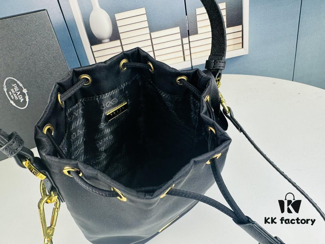 6930b6266e68136f4d9adfbb Adorable Prada Mini Bucket Bag with Box, Size: Base Length 16 x Opening Length 23 x Height 18 x Thickness 10, Model No. 067