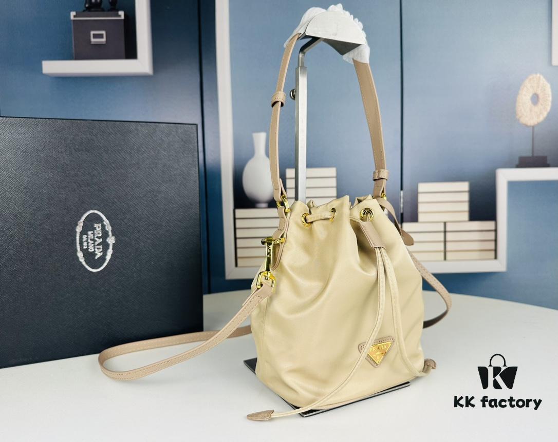 6930b6286e68136f4d9adfbf Adorable Prada Mini Bucket Bag with Box, Size: Bottom Length 16 x Opening Length 23 x Height 18 x Thickness 10, Style No. 067