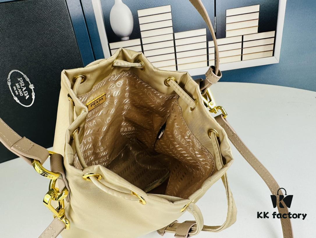 6930b62a6e68136f4d9adfc1 Adorable Prada Mini Bucket Bag with Box, Size: Bottom Length 16 x Opening Length 23 x Height 18 x Thickness 10, Style No. 067