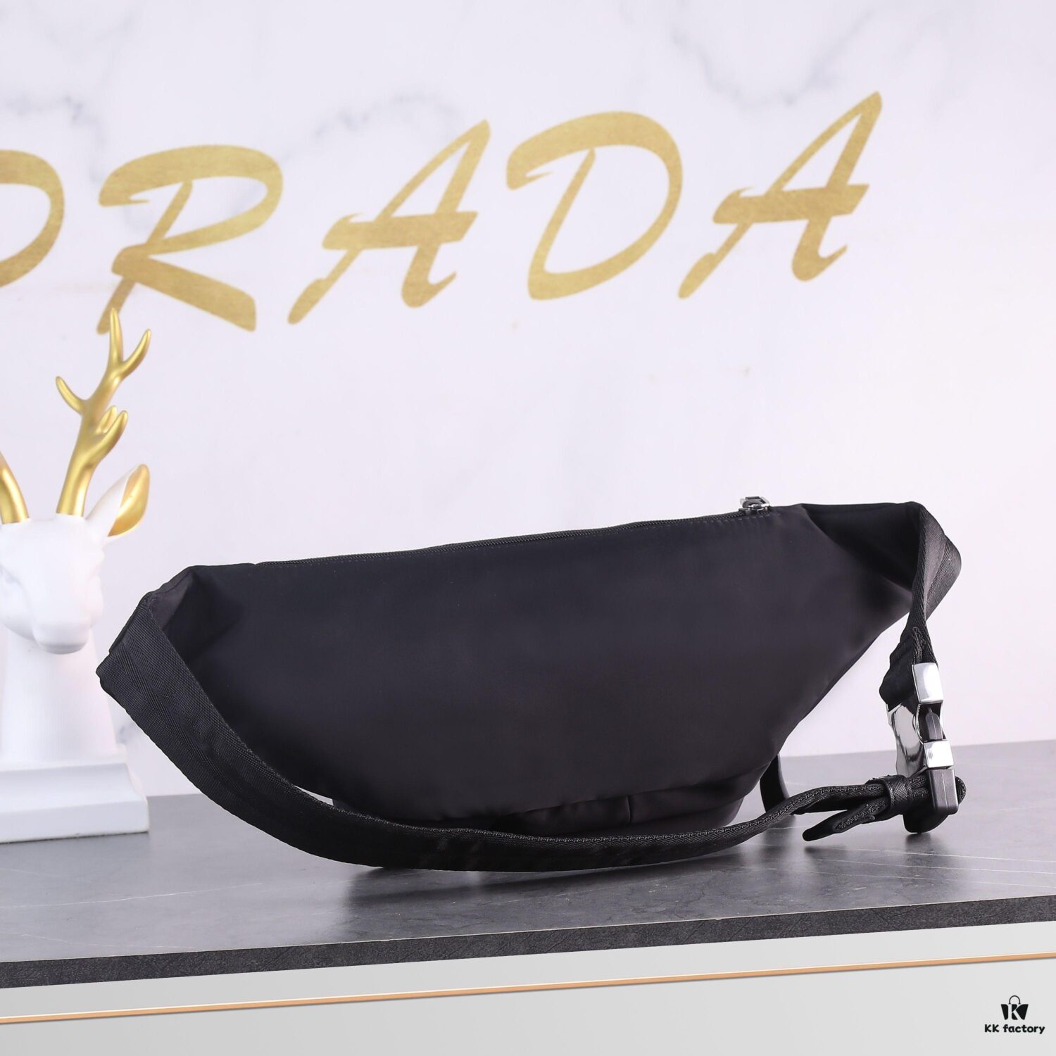 6930b6376e68136f4d9adfd6 PRADA Classic Fashion Waist Bag, Lightweight Waterproof Fabric, Handcrafted Detailing, Style 1B0056, Size: W32 x H12