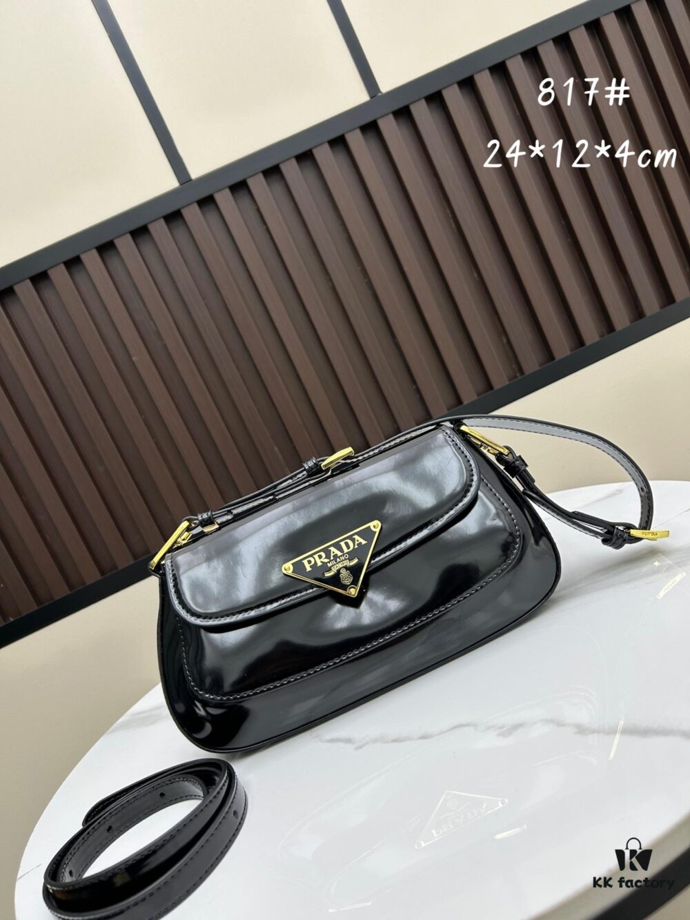 6930b65a6e68136f4d9ae00c PRADA New Baguette Crossbody Bag (Box Included) Size 24x12x4, Model No. 817, Full Grain Leather Version