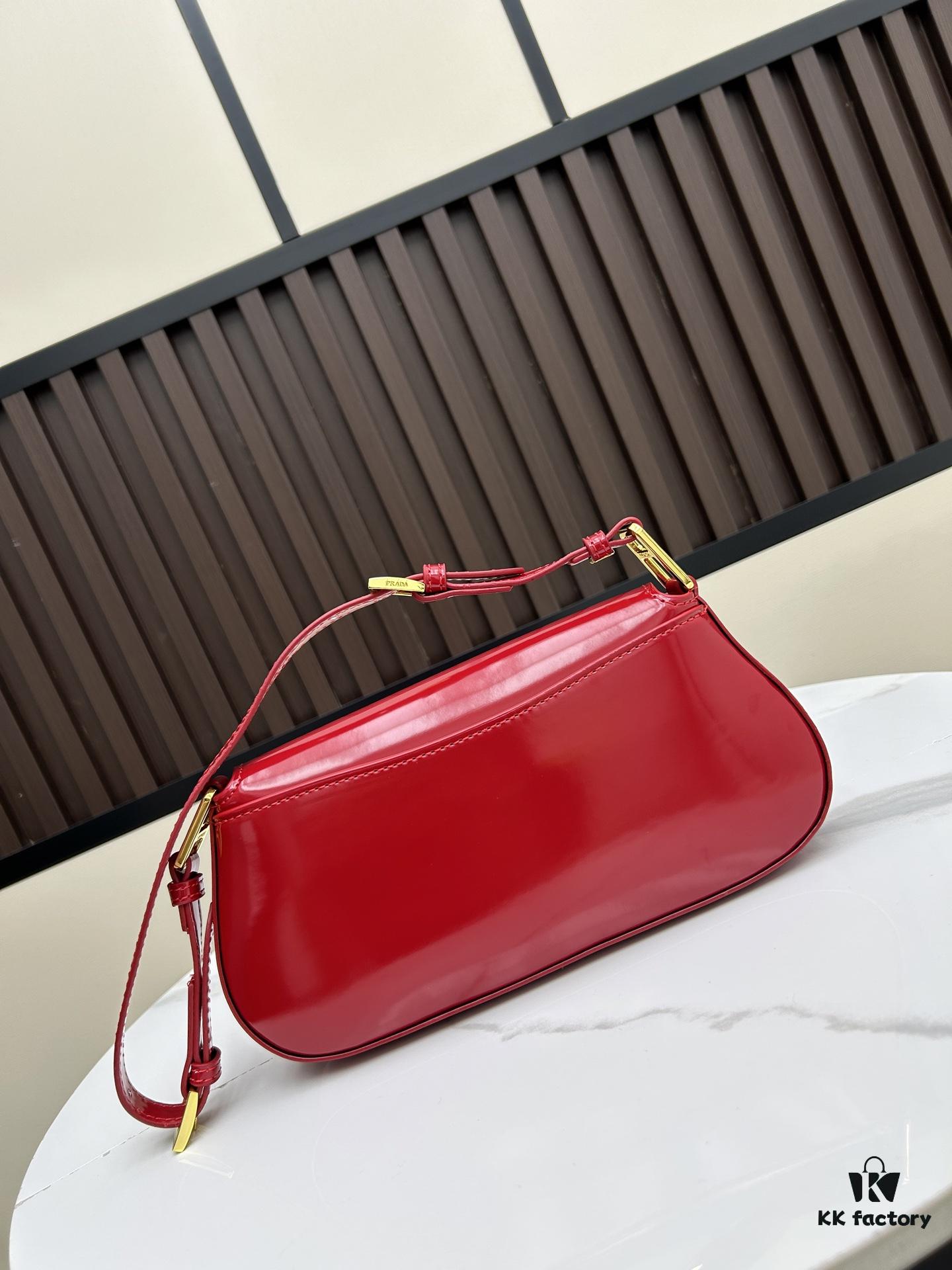 6930b6616e68136f4d9ae017 PRADA New Baguette Crossbody Bag (Box Included) Size 24x12x4, Model No. 817, Calfskin Version