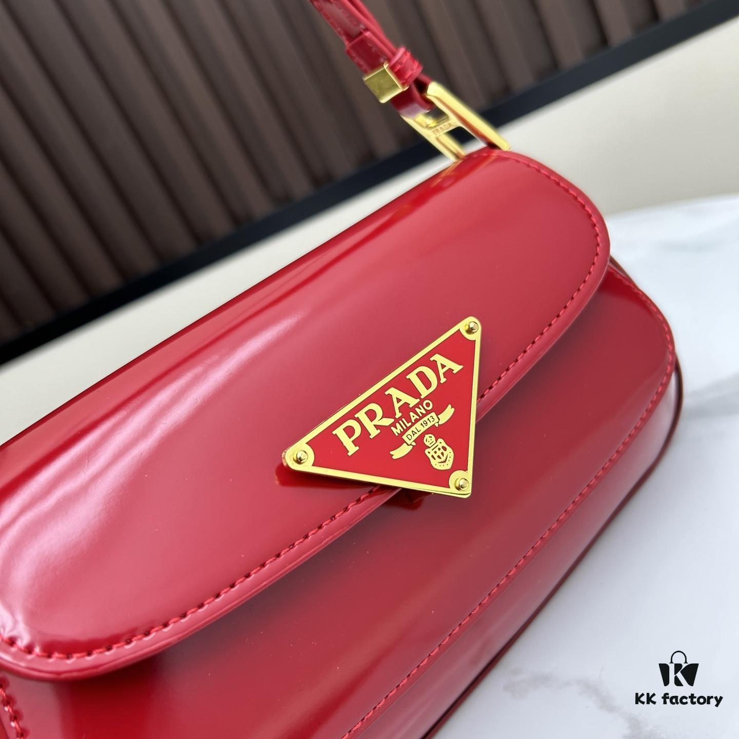 6930b6626e68136f4d9ae019 PRADA New Baguette Crossbody Bag (Box Included) Size 24x12x4, Model No. 817, Calfskin Version