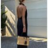 6930b6706e68136f4d9ae031 Prada-Inspired Palm Leaf and Leather Woven Tote Bag – Vacation-Ready Fashion, Handheld or Shoulder Carry