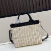 6930b6806e68136f4d9ae04a Prada-Inspired Wicker Basket Bag – Stylish Vacation Essential, Handwoven with Palm Leaf and Genuine Leather, Top-Quality Hardware, Classic Logo Design