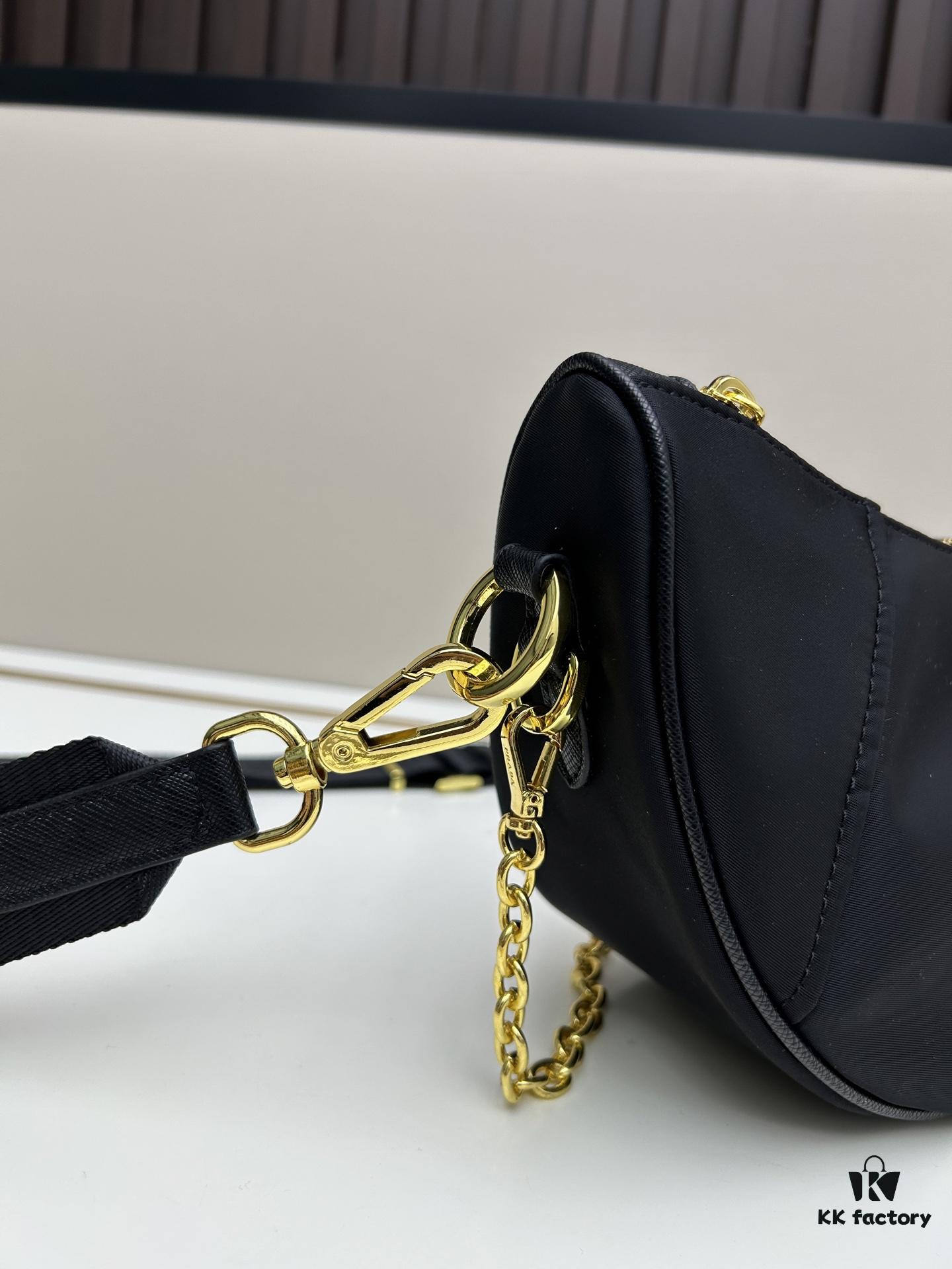 PRADA Re-Nylon Crescent Bag with Box ||| New Arrival