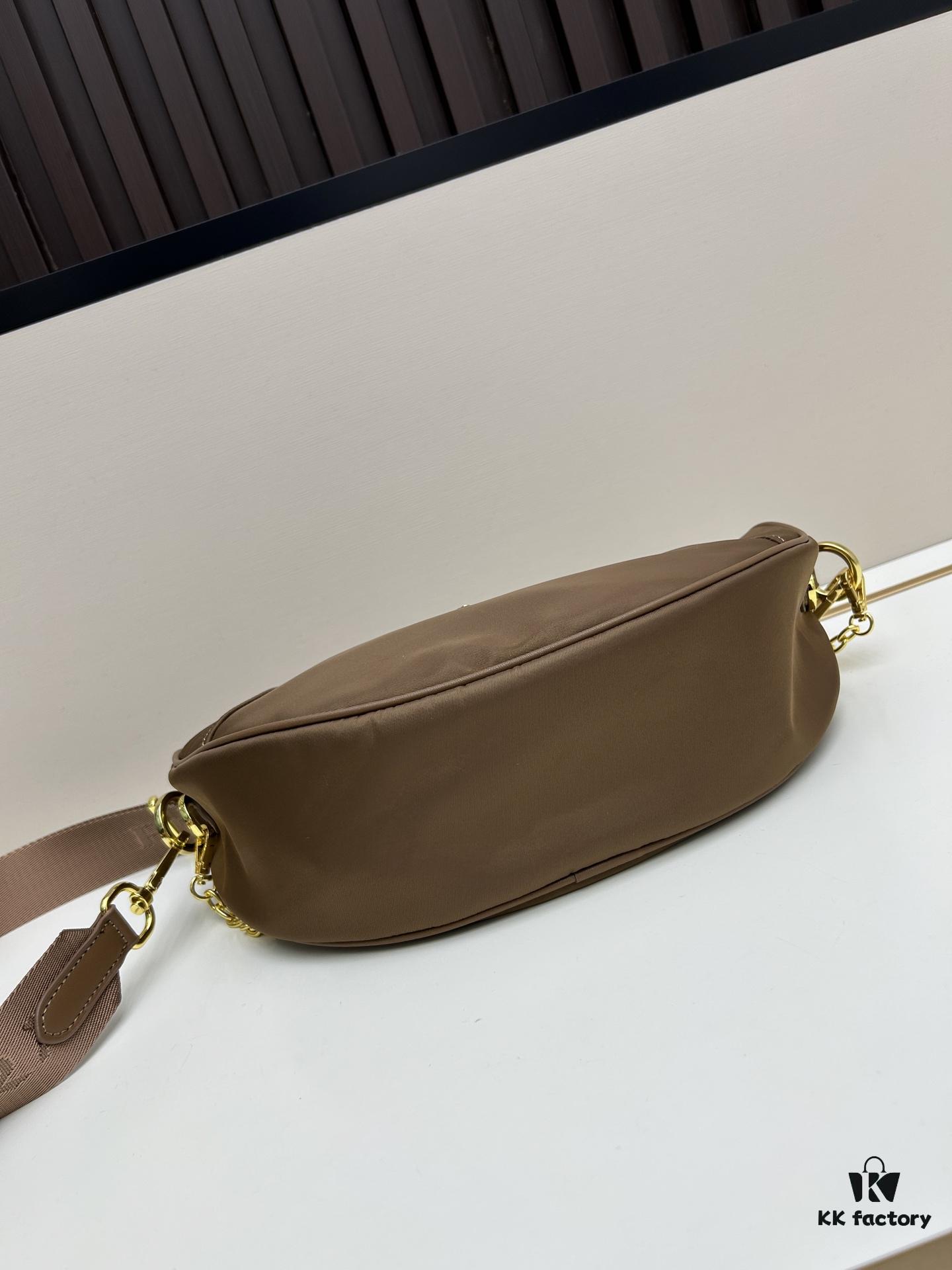 6930b6b36e68136f4d9ae0a0 PRADA Re-Nylon Crescent Bag with Box