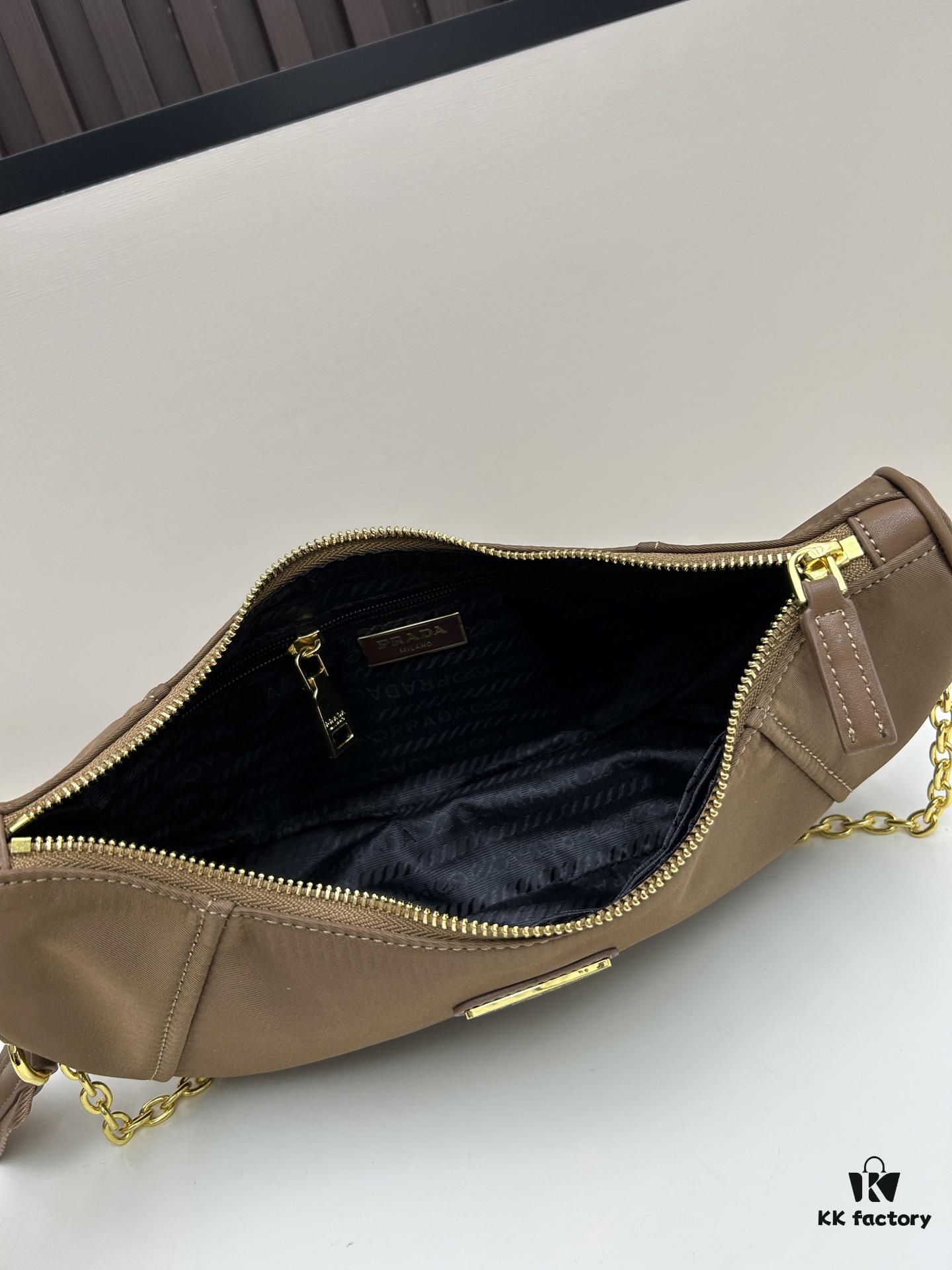6930b6b56e68136f4d9ae0a1 PRADA Re-Nylon Crescent Bag with Box