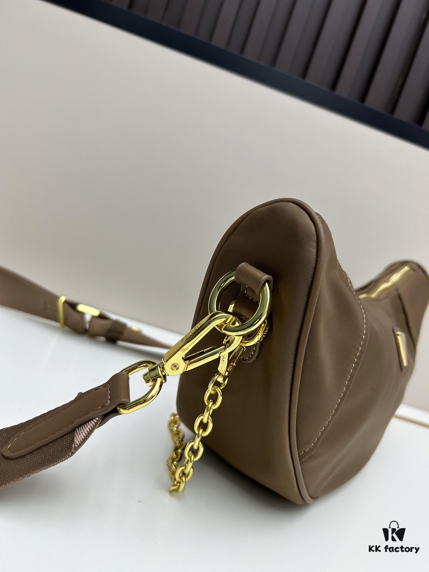 6930b6b56e68136f4d9ae0a3 PRADA Re-Nylon Crescent Bag with Box