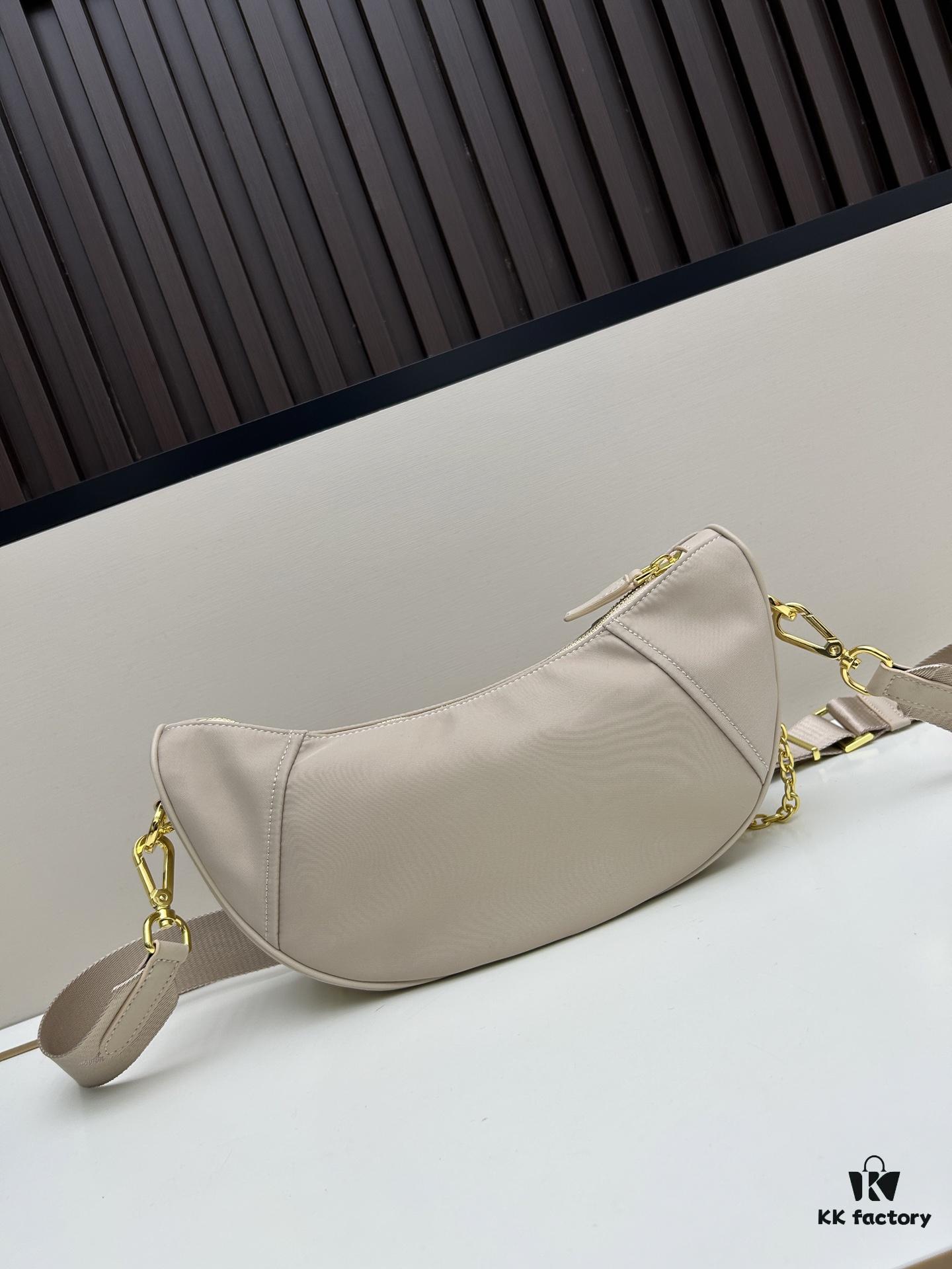6930b6b76e68136f4d9ae0a6 PRADA Re-Nylon Crescent Bag with Box