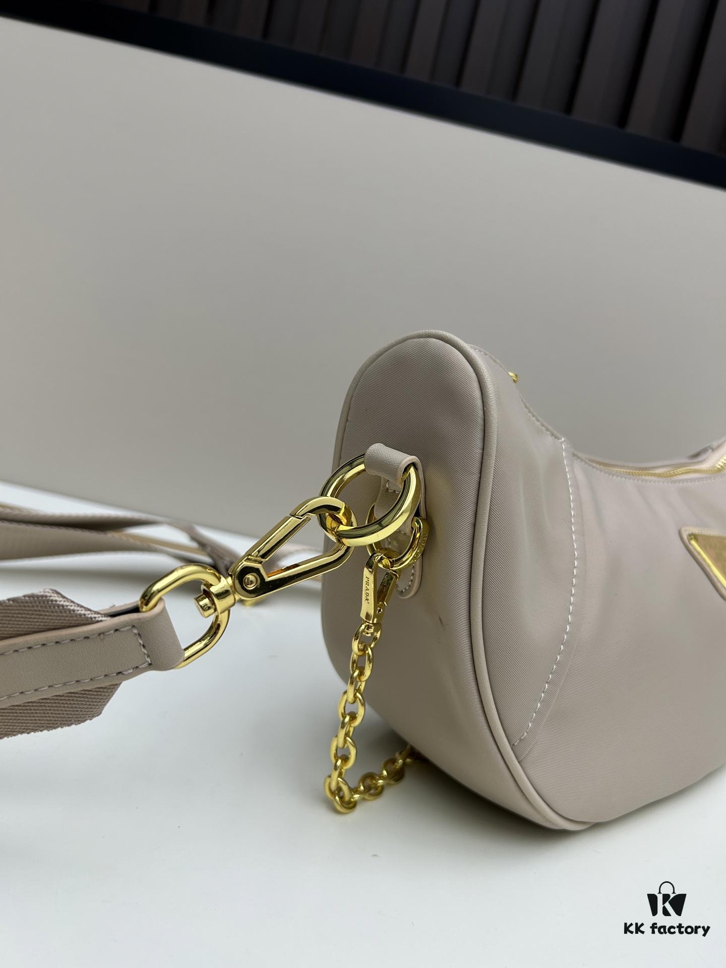 6930b6bb6e68136f4d9ae0ab PRADA Re-Nylon Crescent Bag with Box
