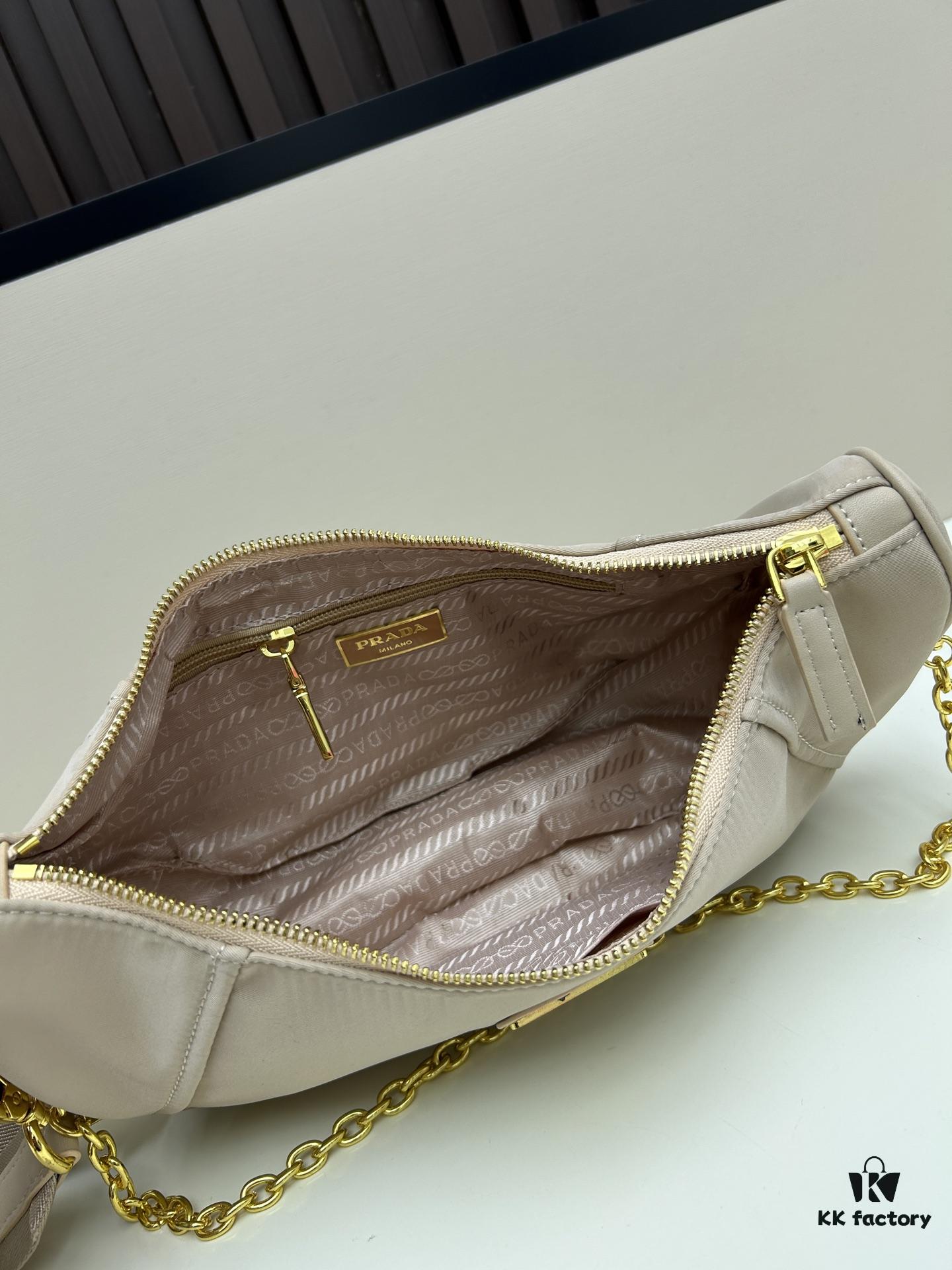 6930b6bb6e68136f4d9ae0ac PRADA Re-Nylon Crescent Bag with Box