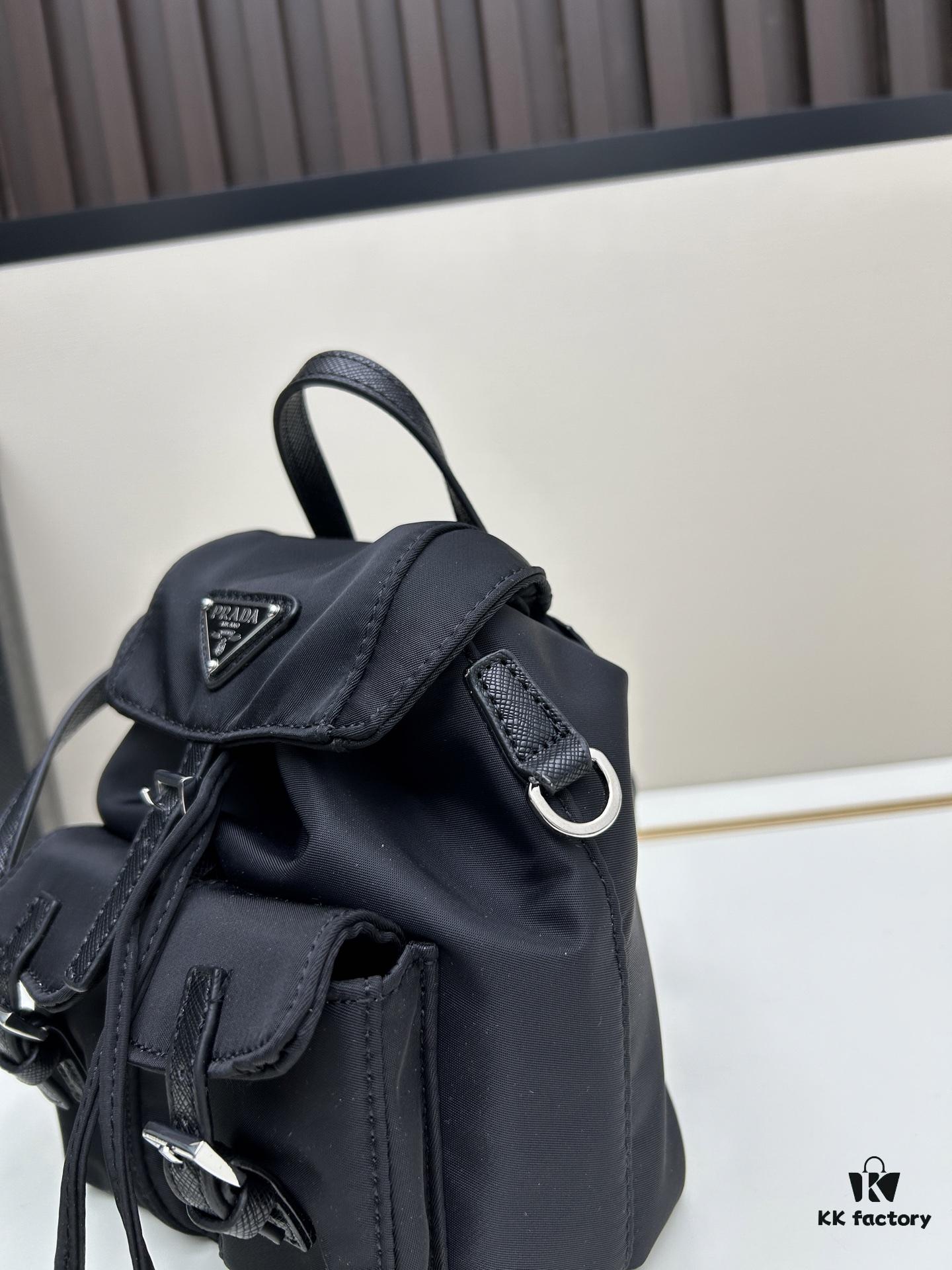 6930b6bf6e68136f4d9ae0b3 Prada Silver Logo Parachute Backpack – A Lifetime Companion