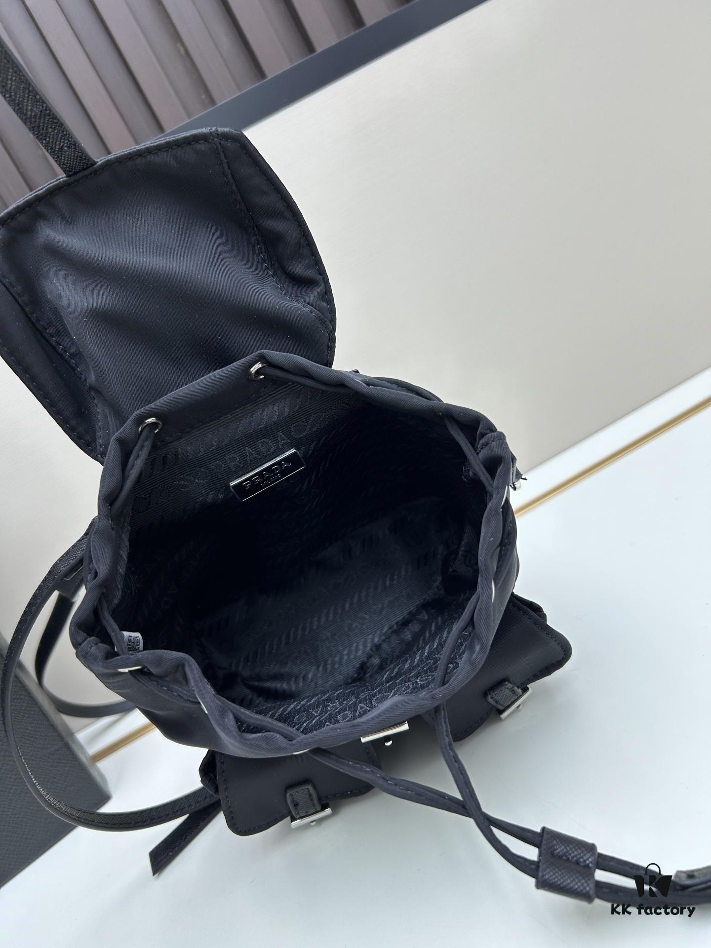 6930b6bf6e68136f4d9ae0b4 Prada Silver Logo Parachute Backpack – A Lifetime Companion