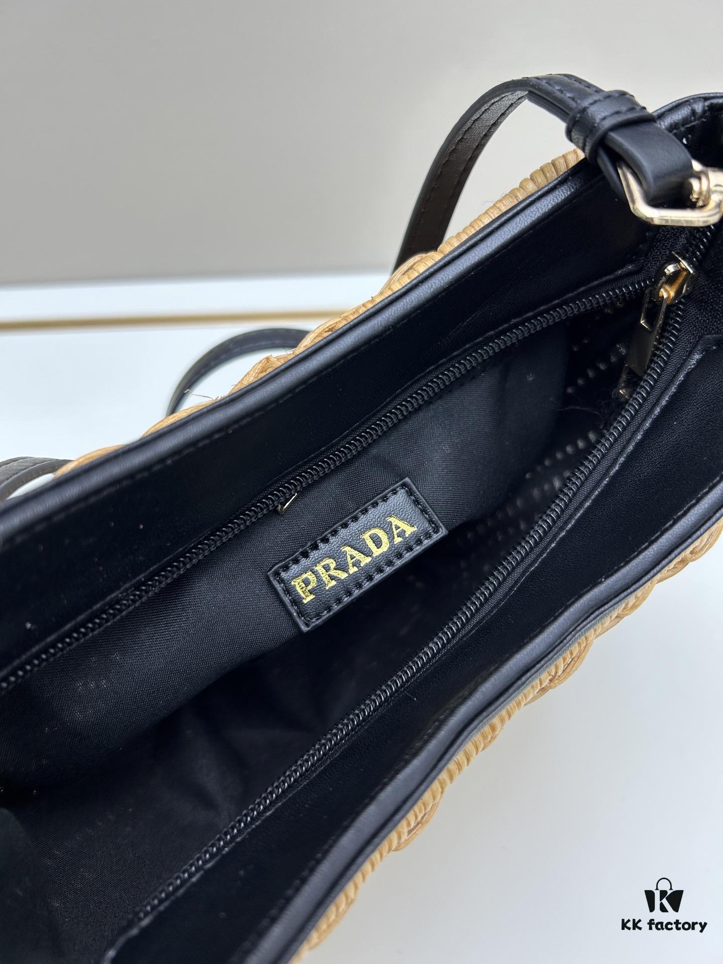 6930b6ca6e68136f4d9ae0c5 PRADA Woven Style Chic Bag with Box - Casual and Elegant