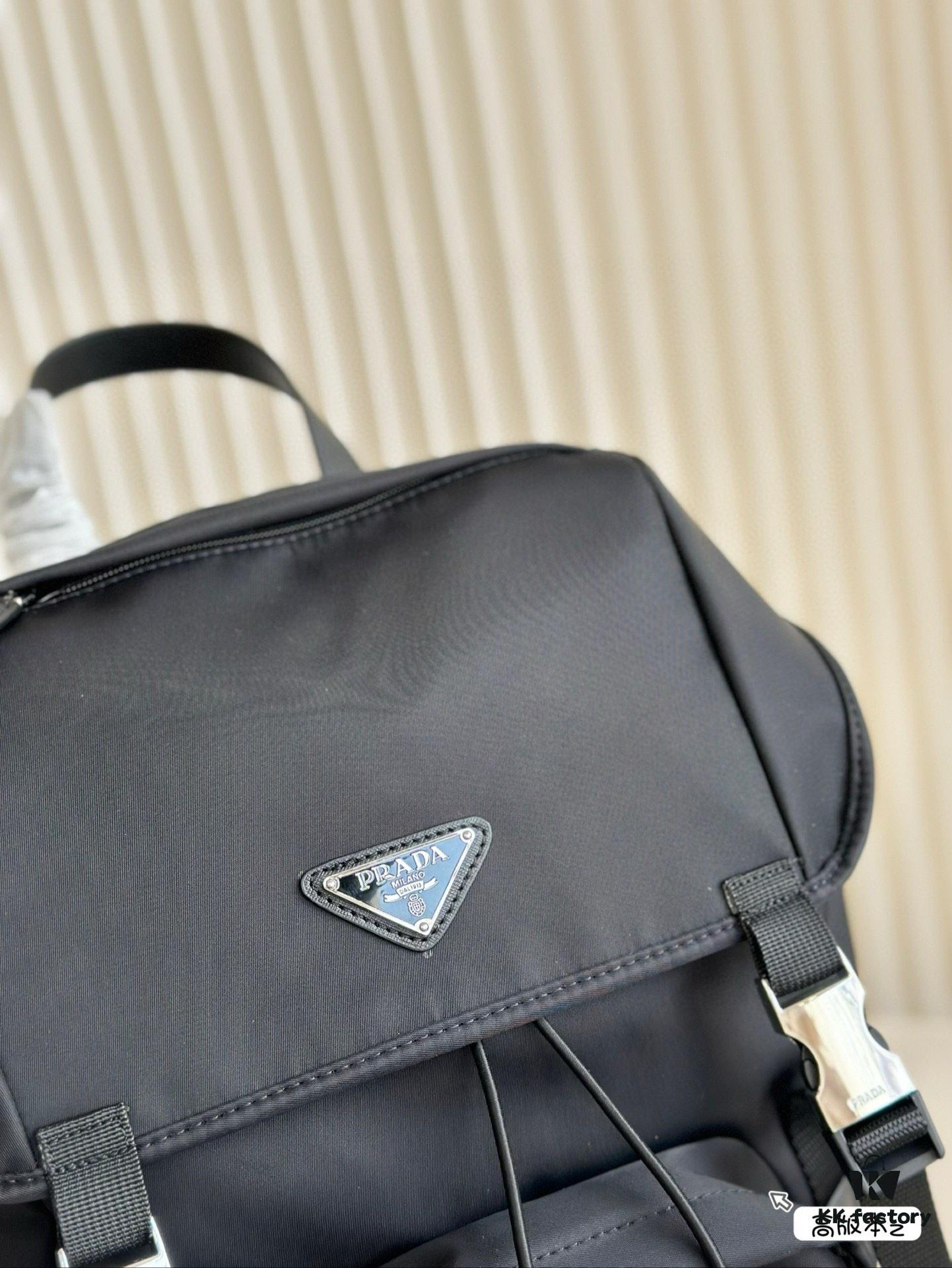 6930b6e66e68136f4d9ae0eb Prada Re-Nylon Nylon Backpack 💼 Drawstring Flap Unisex Bag Original Waterproof Fabric 🌈