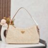 6930b7206e68136f4d9ae14f Prada Wicker Underarm Bag with Box