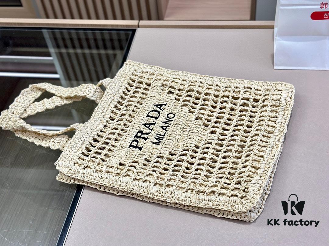 Prada Popular Tote Bag Rafia Style