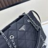 6930b7366e68136f4d9ae16e Prada Vintage Zipper Style Chain Quilted Crossbody Bag