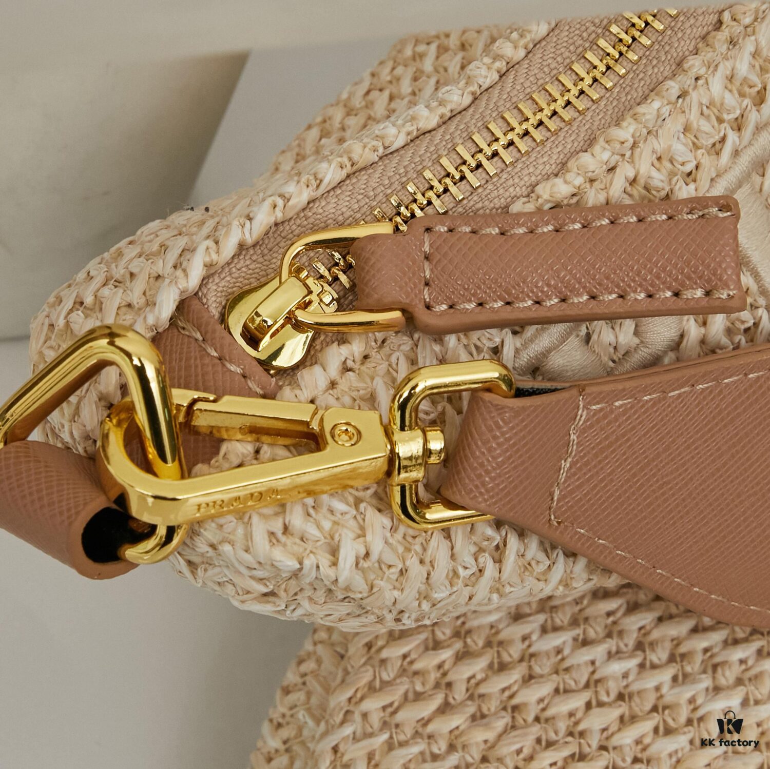 6930b7456e68136f4d9ae185 Prada Raffia Woven Triangle Bag with Box Packaging, 3D Logo, Lightweight Design, Metal Chain Included