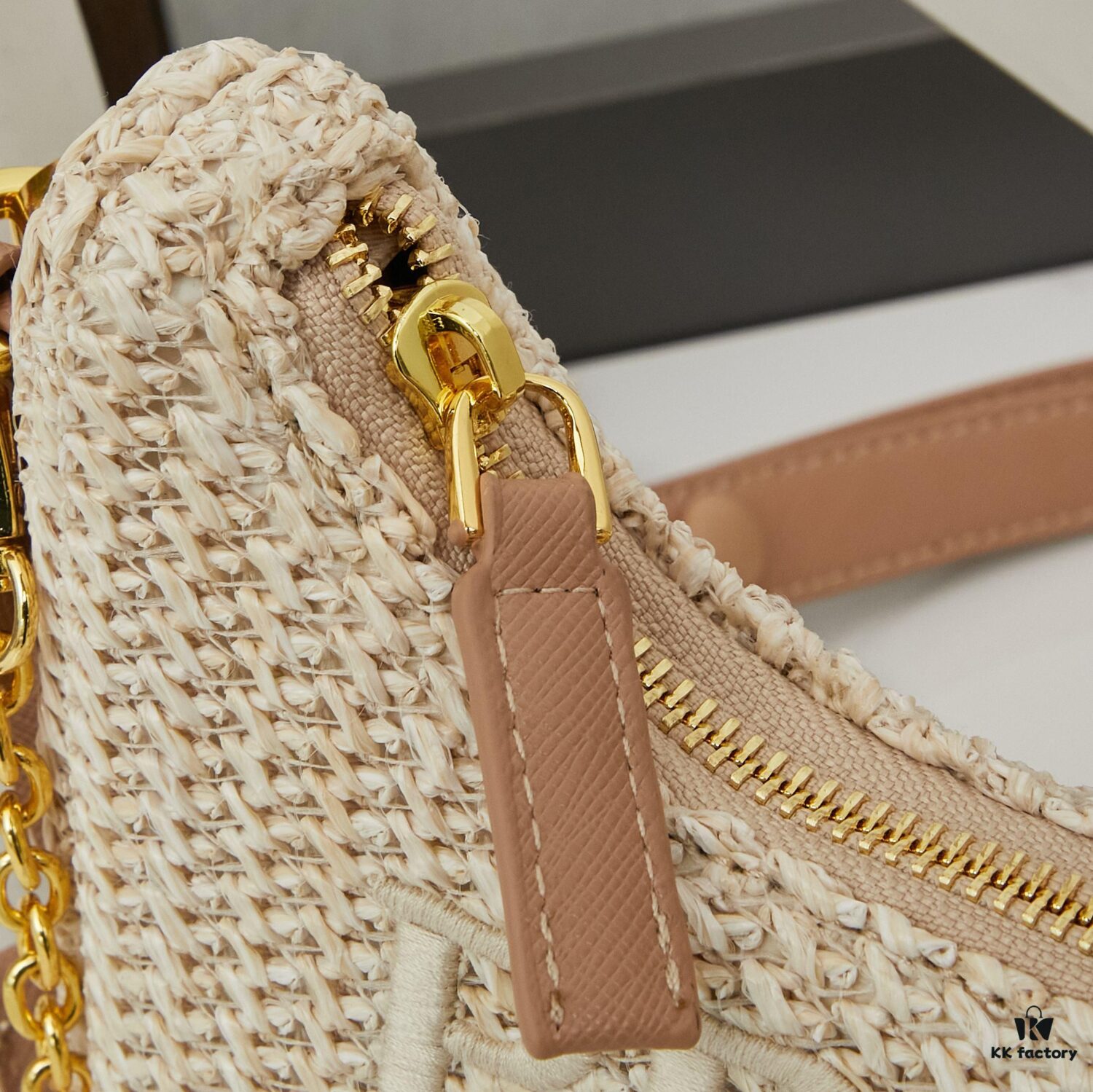 6930b7516e68136f4d9ae193 Beige Knitted Prada Underarm Handbag with Box 🎀 Love at First Sight