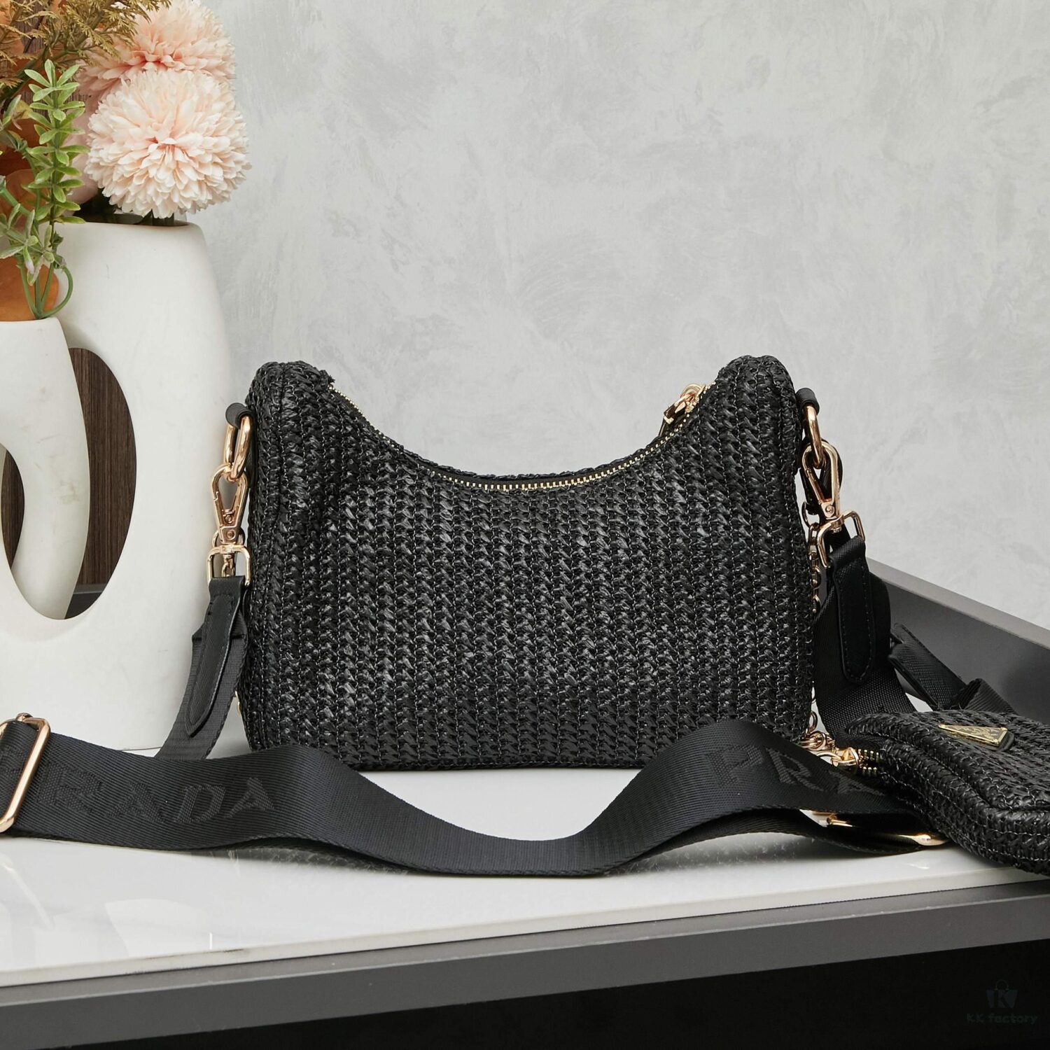 6930b75e6e68136f4d9ae1a4 Beige Knitted Prada 3-in-1 Bag 🎀 Adorable Design with Box