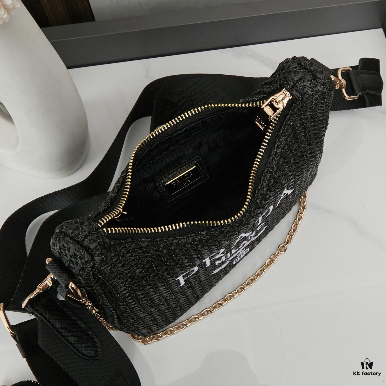 6930b7616e68136f4d9ae1a8 Beige Knitted Prada 3-in-1 Bag 🎀 Adorable Design with Box