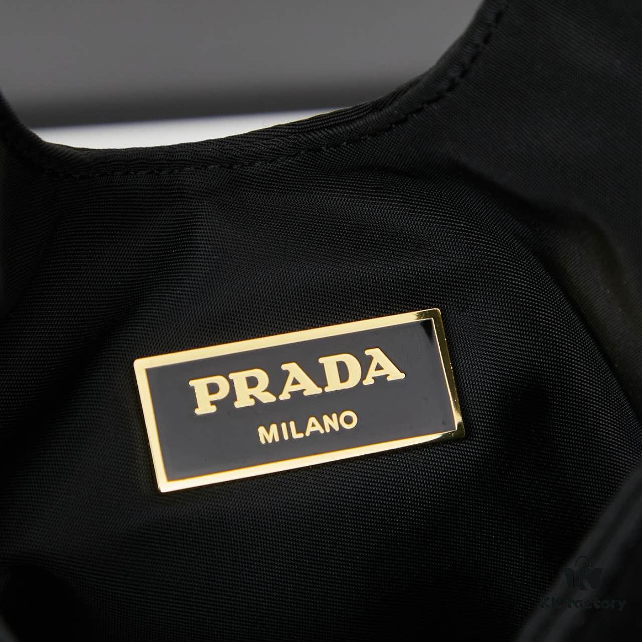 PRADA Bow Basket Bag in Recycled Nylon with Box