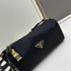 With Box, PRADA Prada 2024 Fall/Winter Black Padlock Shoulder Bag