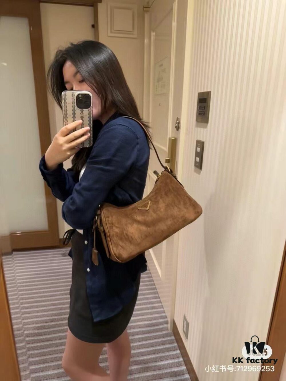 6930b7ad6e68136f4d9ae229 Prada Suede Underarm New Bag | Prada Aimee Handbag Fall/Winter 2024 Collection with Box, Size 37x24x9, Model 2460
