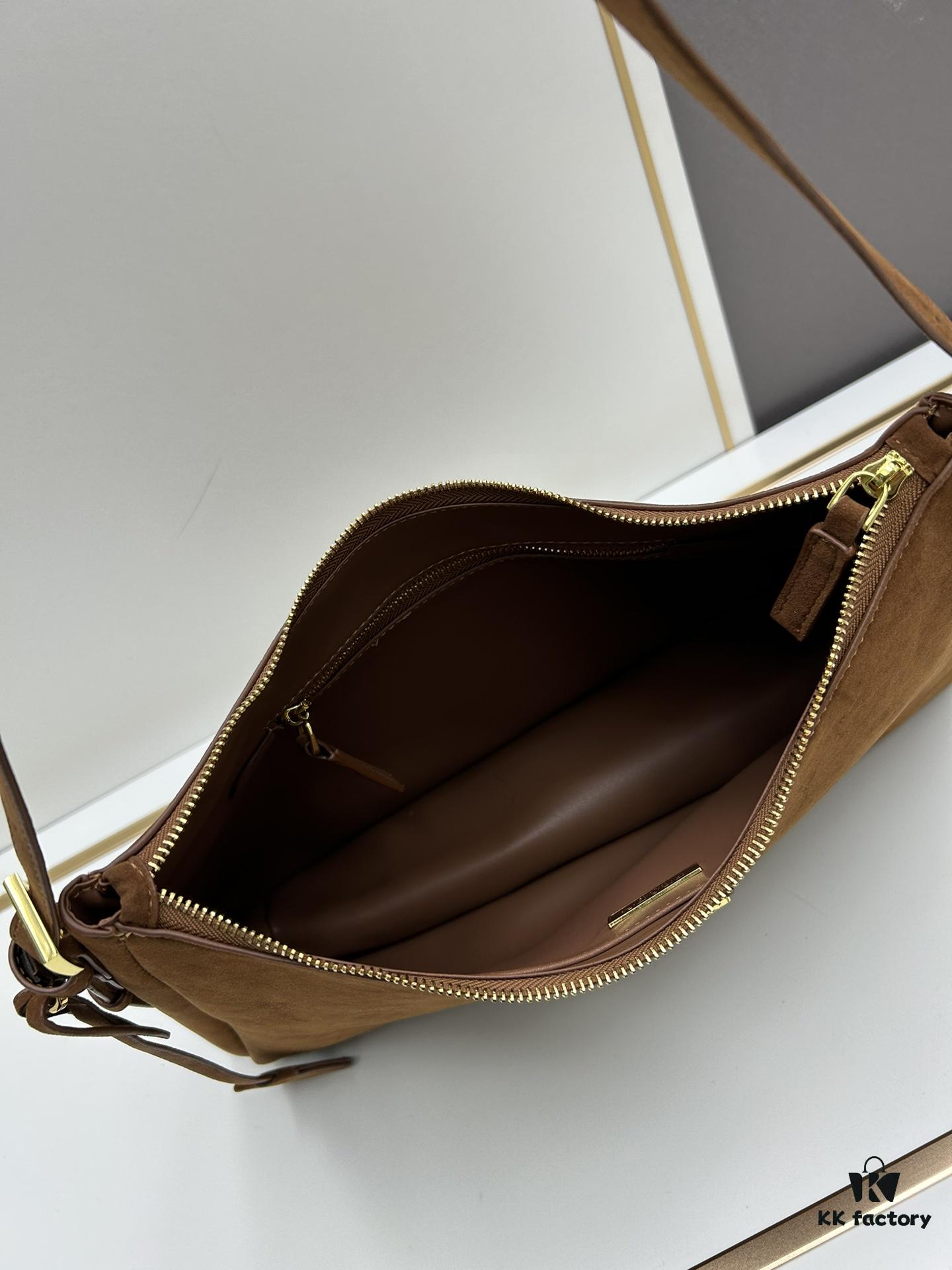 6930b7bc6e68136f4d9ae243 Prada Suede Underarm New Bag | Prada Aimee Bag 2024 Fall/Winter Collection Model 2460 with Box, Size 37x24x9