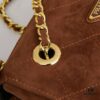 6930b7c06e68136f4d9ae249 Prada Brown Suede Chain Shoulder Bag with Box - Daily Vintage