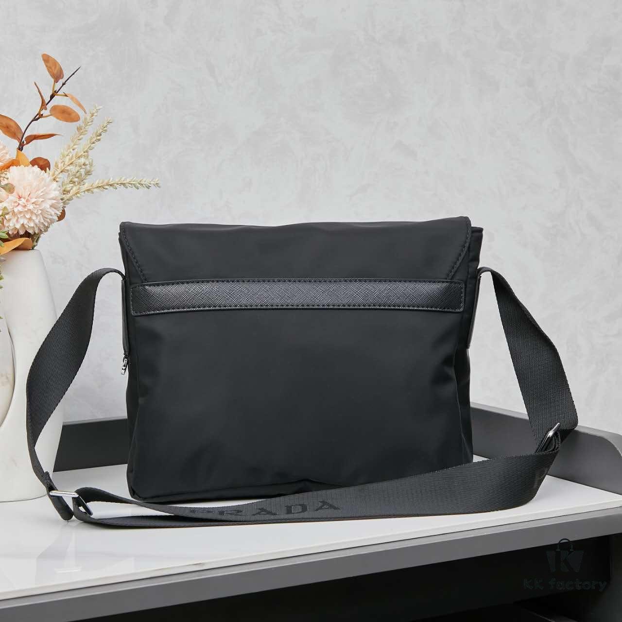 6930b7c26e68136f4d9ae24d Prada Nylon Parachute Large Messenger Bag with Box