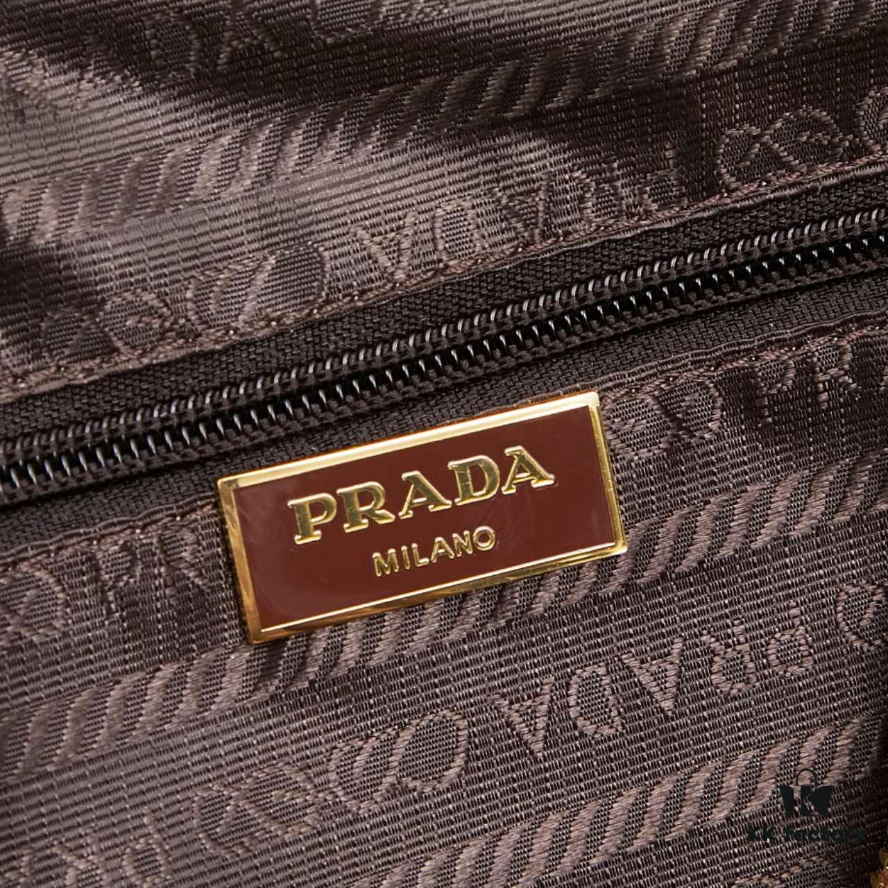 6930b7c26e68136f4d9ae24e Prada Brown Suede Chain Shoulder Bag with Box - Daily Vintage