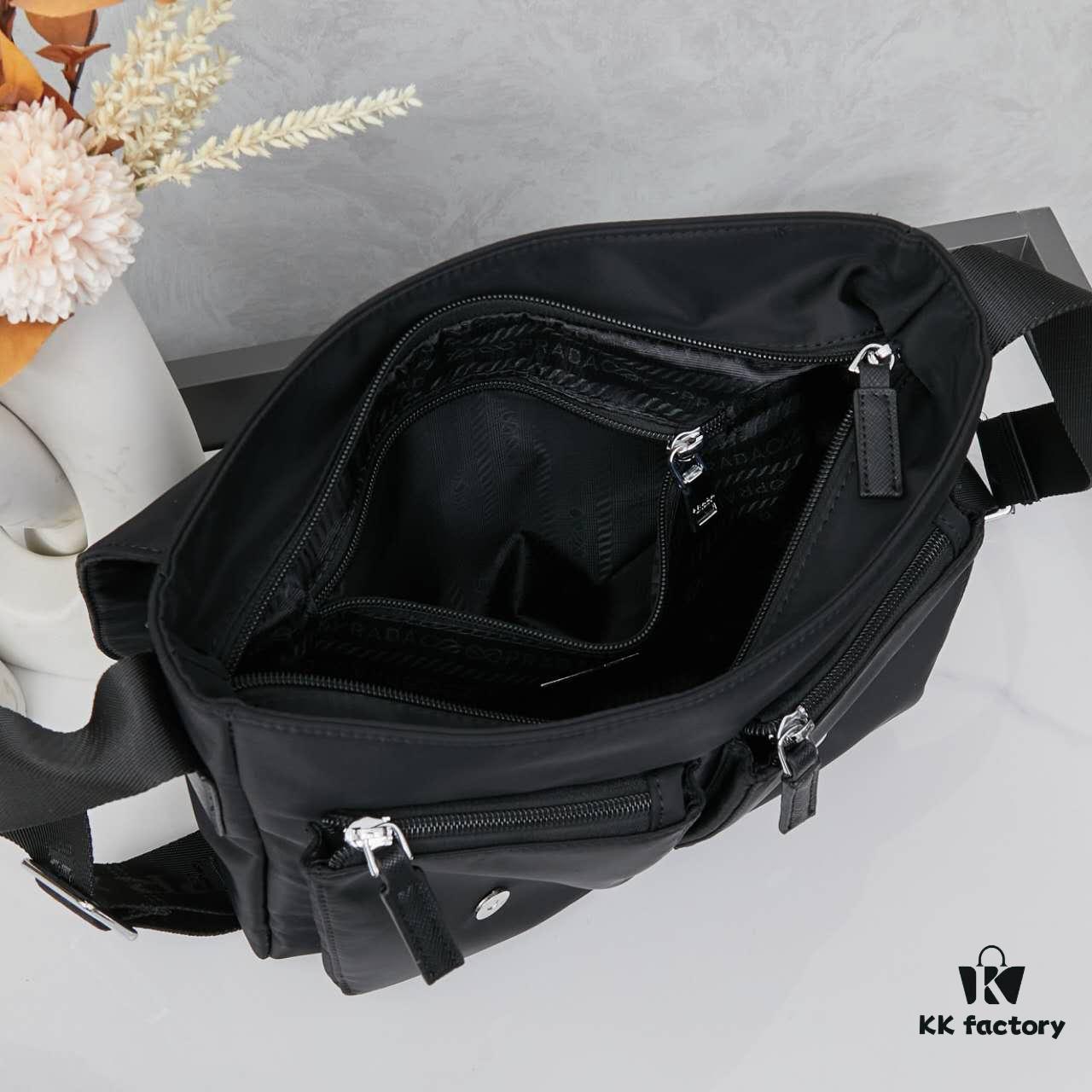 6930b7c56e68136f4d9ae255 Prada Nylon Parachute Large Messenger Bag with Box