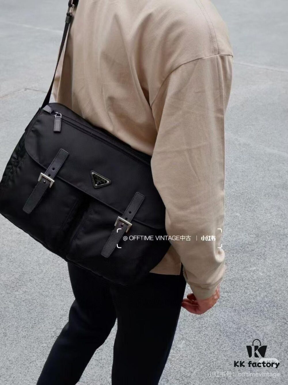 6930b7c76e68136f4d9ae257 Prada Nylon Parachute Large Messenger Bag with Box