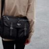 Prada Nylon Parachute Large Messenger Bag with Box