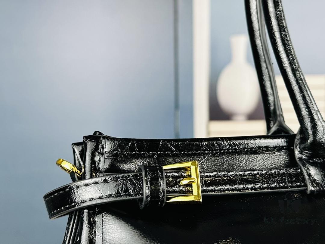 6930b7dd6e68136f4d9ae27d Top Grain Leather, Size 38x24x12, Model No. 446. Prada's Recent Unboxing Joy